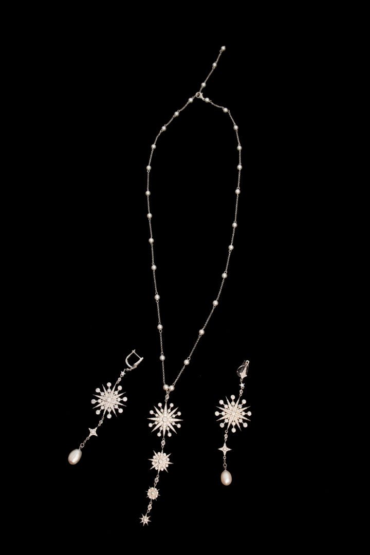 Starry Pearls Earrings sterling silver - Image 3